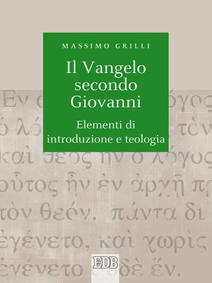 cover image of Il Vangelo secondo Giovanni